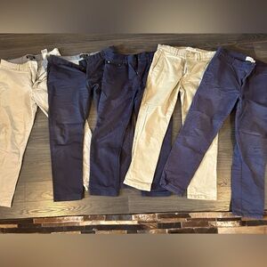 Khaki & navy chino pants